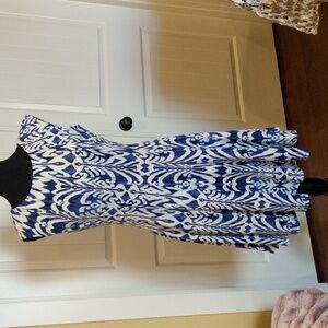 Zara Collection Blue and White Blue and White Sleeveless Dress
